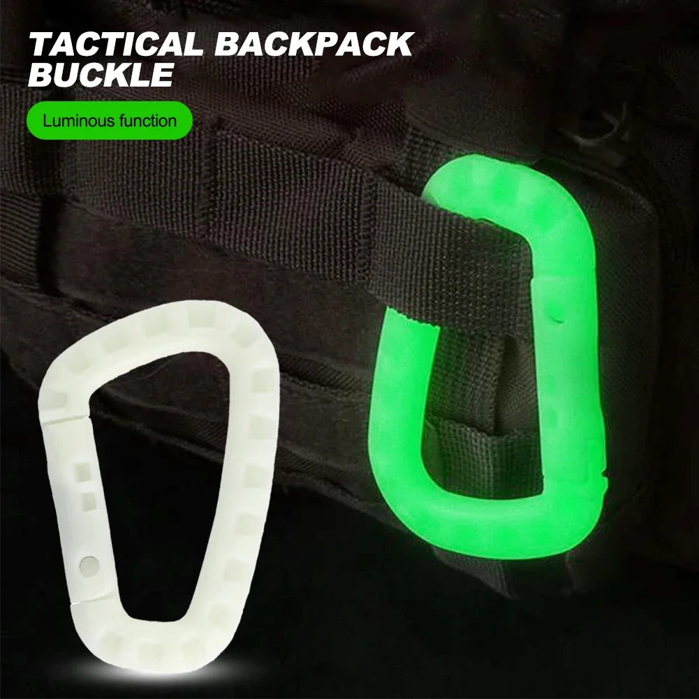 Outdoor Sports Store - 5Pcs 8.5cm Luminous Tactical Backpack Buckle