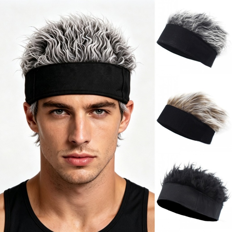 Outdoor Sport Hat - Men Womens Synthetic Wig Spiked Hair