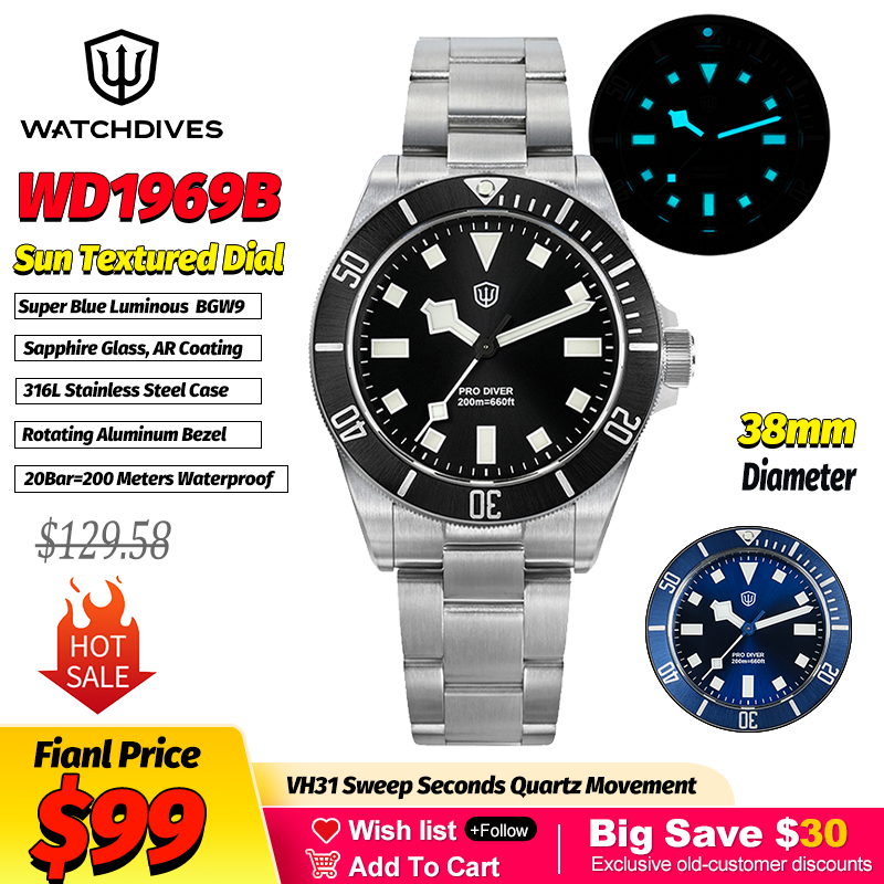 Watchdives WD1969 Sun Textured - Outdoor Sport Smart Watch review and price